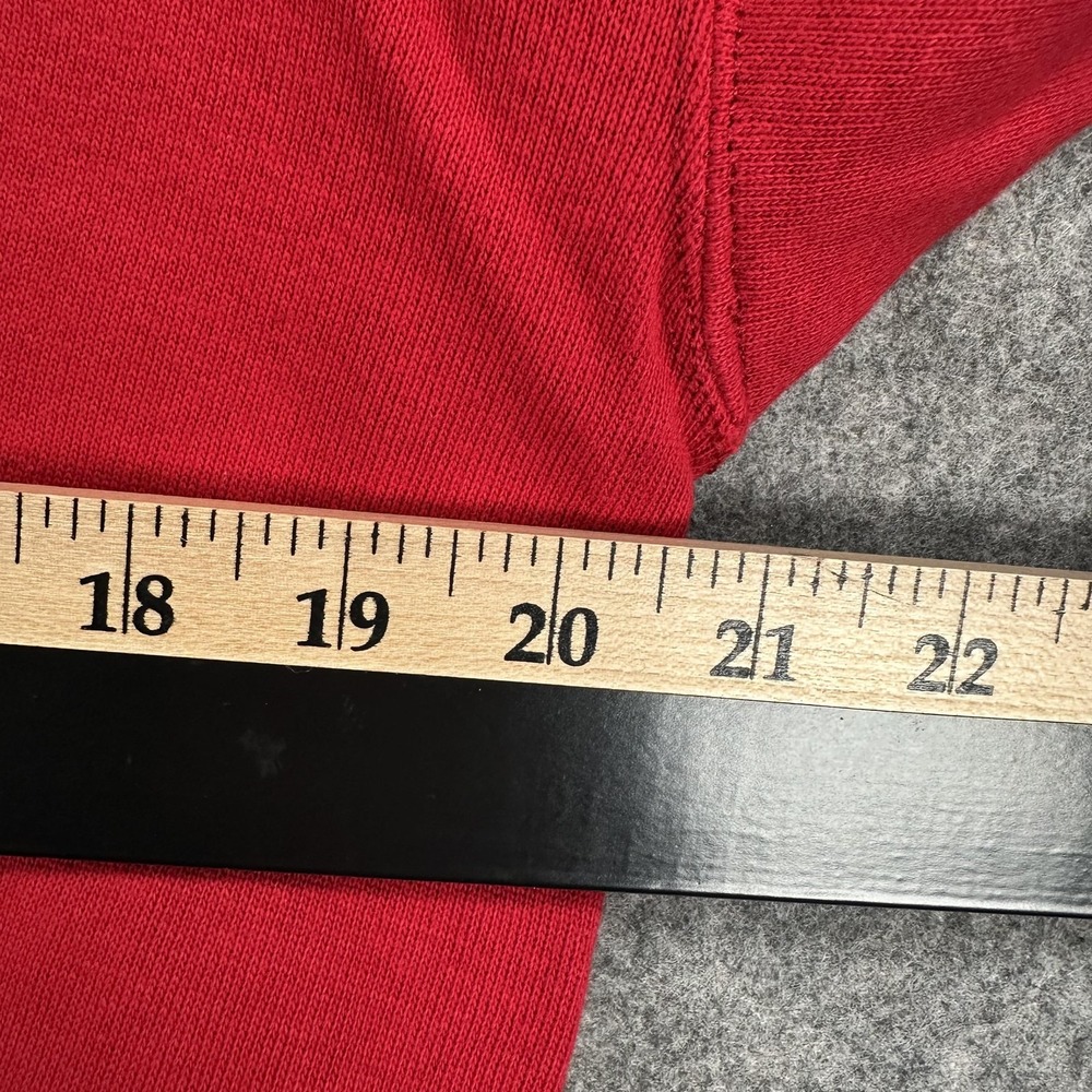 Vintage L.L.Bean x Russel Hoodie Mens Medium Red Henley Heavyweight Made USA - Picture 10 of 13